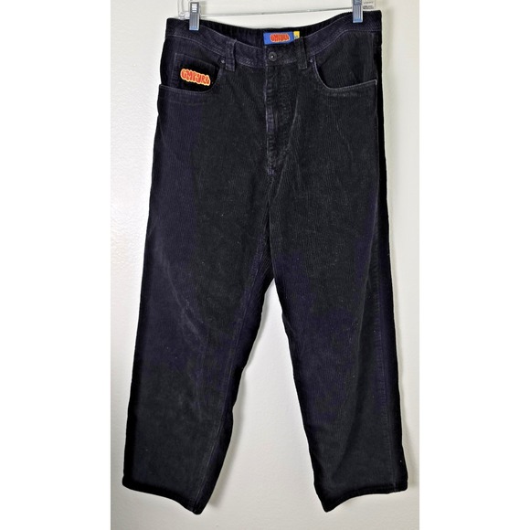 Empyre Pants - Vintage Empyre Black Corduroy Pants Sz 30 X 27 Baggy 90s Skate 100% Cotton